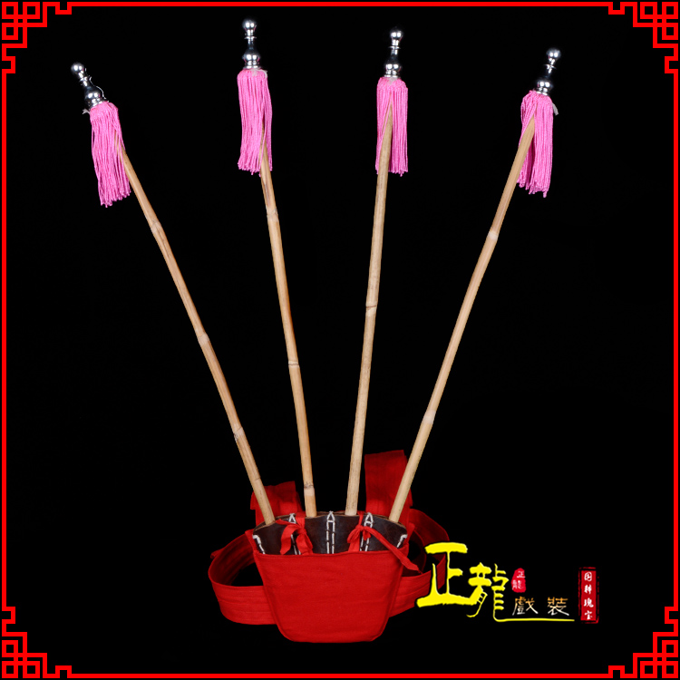 且末戏装戏曲用品靠旗男女大靠 靠板 正宗牛皮旗杆旗架