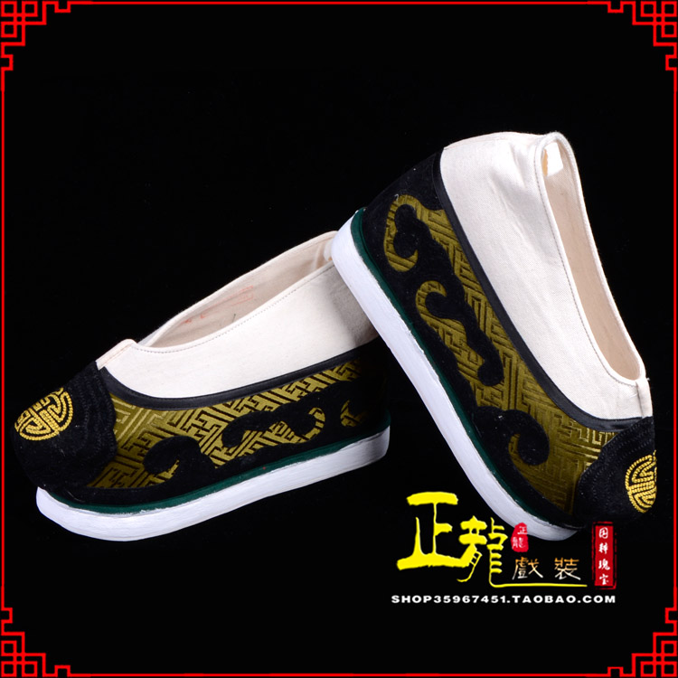 且末戏鞋方口鞋老生鞋老旦鞋三义斋纸底内高福字履