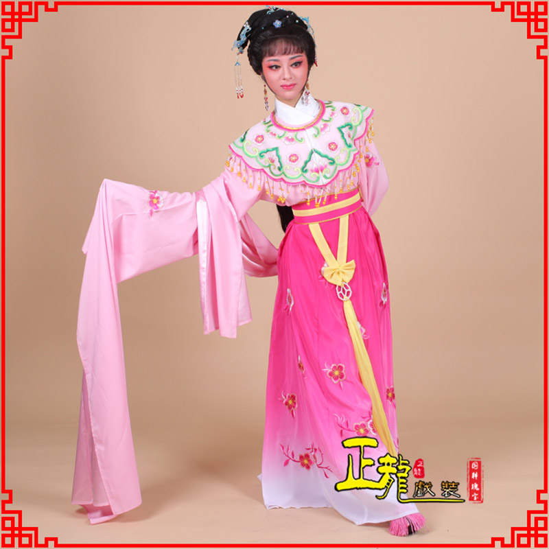 且末水袖青衣练功花旦服 梅花古装衣