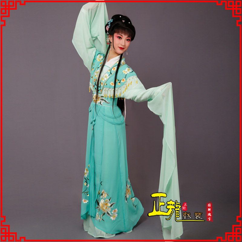 且末青衣水袖戏服演出服 云肩花旦衣